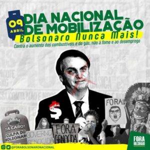 Read more about the article Campanha Nacional Fora Bolsonaro marca novo dia de mobilização: 09 de abril